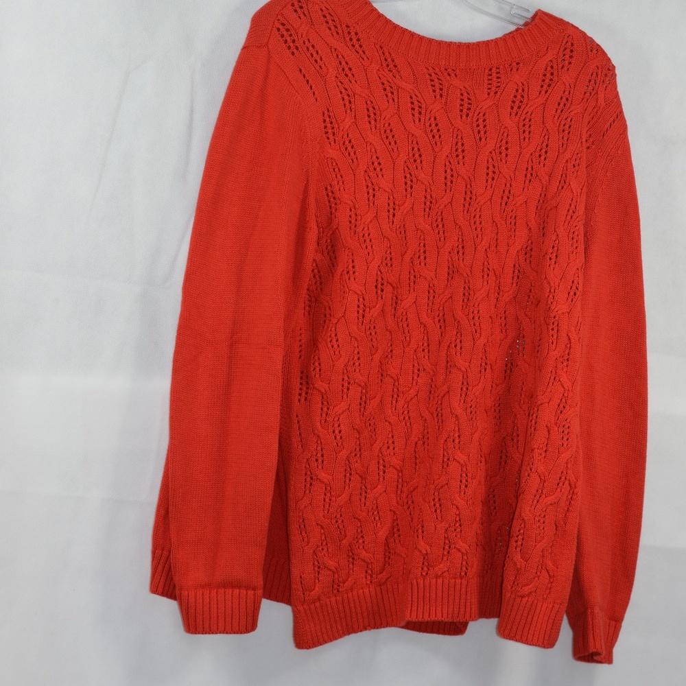 Orange Cable Knit Sweater Sz XL JOE FRESH